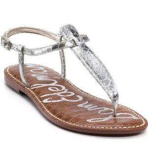 Sam Edelman Gigi Silver Thong Sandals